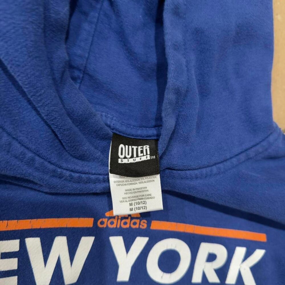 Adidas New York Knicks Hoodie Blue Youth M (10/12) - Picture 2 of 3